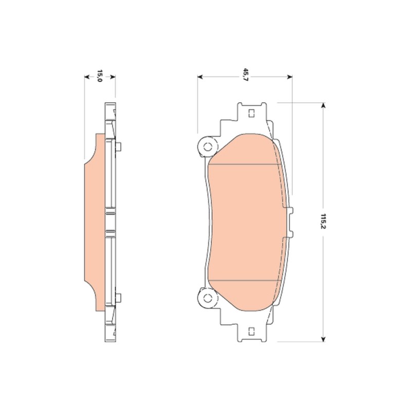 Plaquettes De Frein Arrière Pour Toyota Prius Plus Van Lexus RX