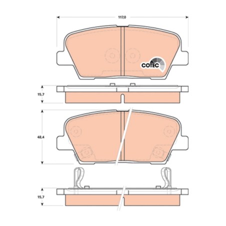 Plaquettes De Frein Arrière Pour Hyundai II II/SUV III III/SUV Kia Borrego