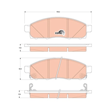 Plaquettes De Frein Avant Pour Nissan NV200 NV200/Evalia D1060-JX50B-