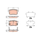 Plaquettes De Frein Arrière Pour Suzuki Kizashi Swift III SX4 55800-57L50
