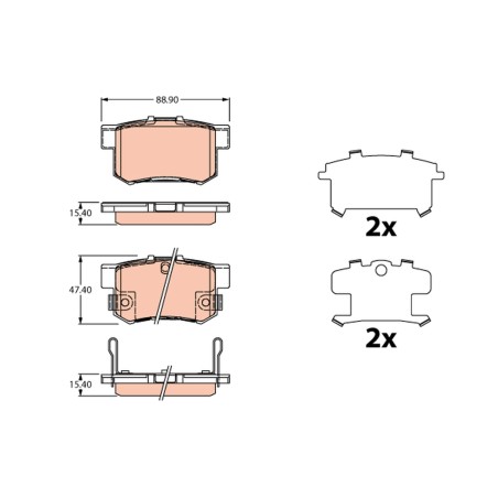 Plaquettes De Frein Arrière Pour Suzuki Kizashi Swift III SX4 55800-57L50