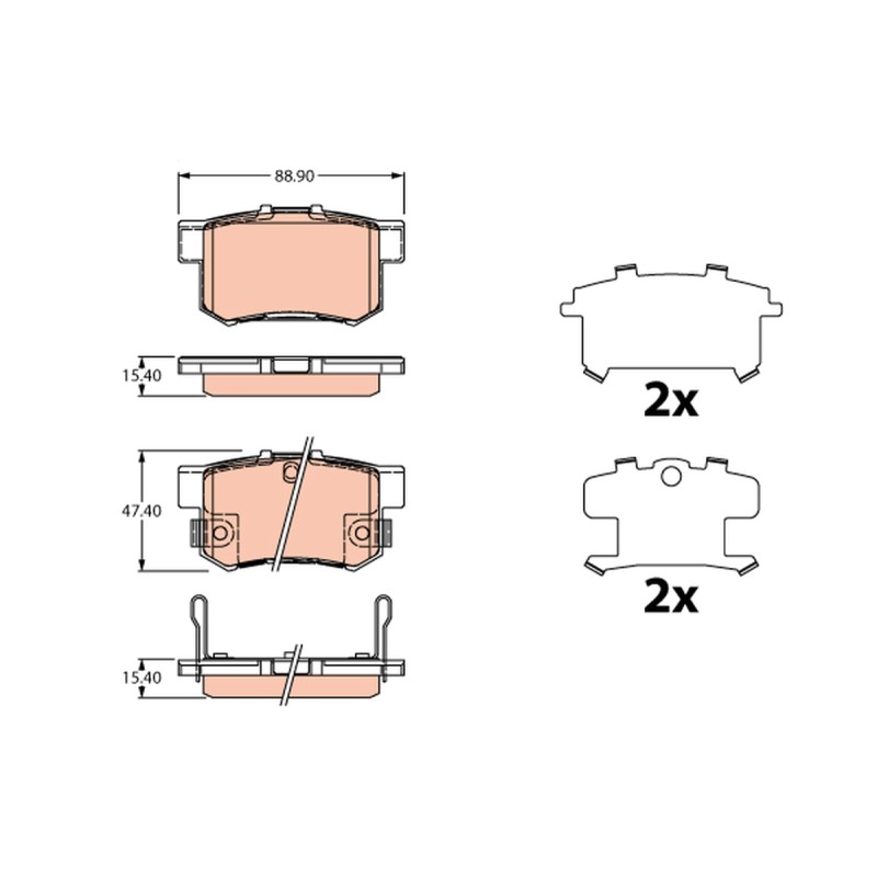 Plaquettes De Frein Arrière Pour Suzuki Kizashi Swift III SX4 55800-57L50