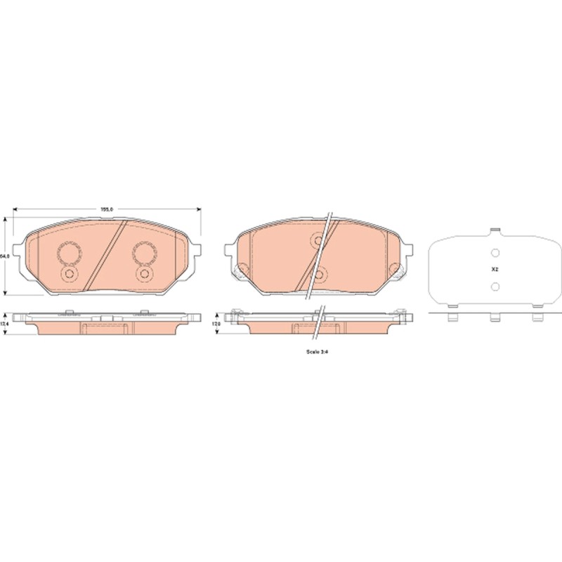 Plaquettes De Frein Avant Pour Hyundai ix55 58101-3JA50
