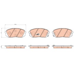 Plaquettes De Frein Avant Pour Renault Hyundai i40 Kia 58101-2YA50 58101-3ZA10