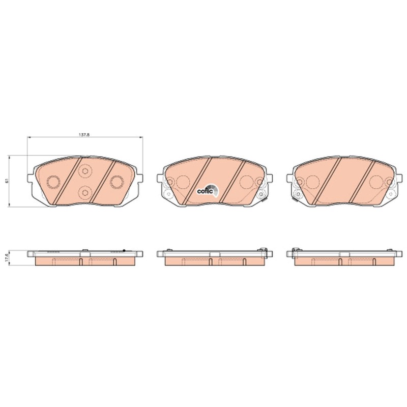 Plaquettes De Frein Avant Pour Renault Hyundai i40 Kia 58101-2YA50 58101-3ZA10