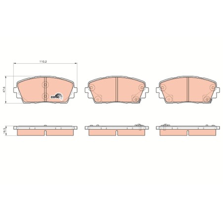 Plaquettes De Frein Avant Pour Kia Picanto 58101-1YA00 58101-1YA30