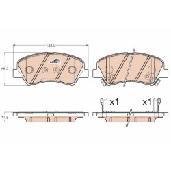 Plaquettes De Frein Avant Pour Hyundai Accent IV Kia RIO III IV