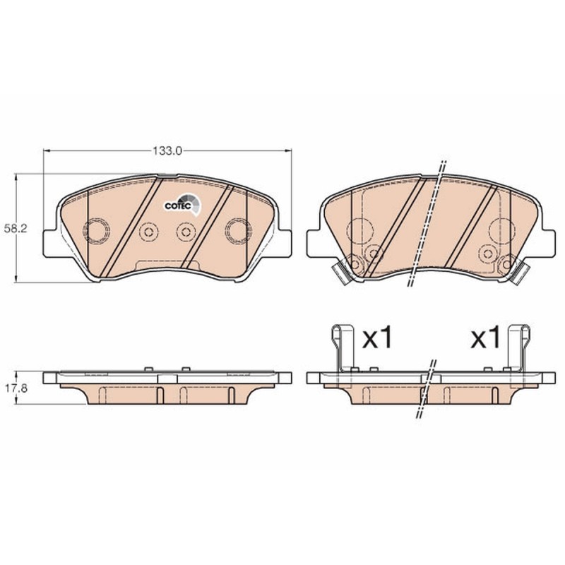 Plaquettes De Frein Avant Pour Hyundai Accent IV Kia RIO III IV