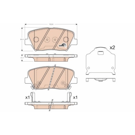 Plaquettes De Frein Avant Pour Hyundai Elantra i30 Hatchback Van Kombi Veloster