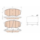 Plaquettes De Frein Avant Pour Hyundai ix20 Sonata VI VII Kia Soul II
