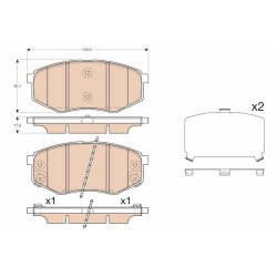 Plaquettes De Frein Avant Pour Hyundai ix20 Sonata VI VII Kia Soul II