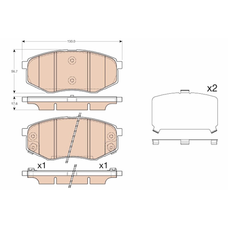 Plaquettes De Frein Avant Pour Hyundai ix20 Sonata VI VII Kia Soul II