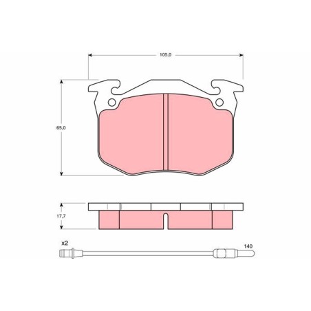 Plaquettes De Frein Avant Pour Peugeot 505 424881 425021 425023 425025 425136
