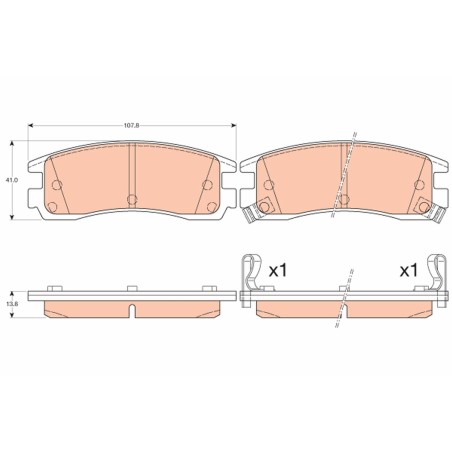 Plaquettes De Frein Arrière Pour Buick Chevrolet Oldsmobile Pontiac 18021692