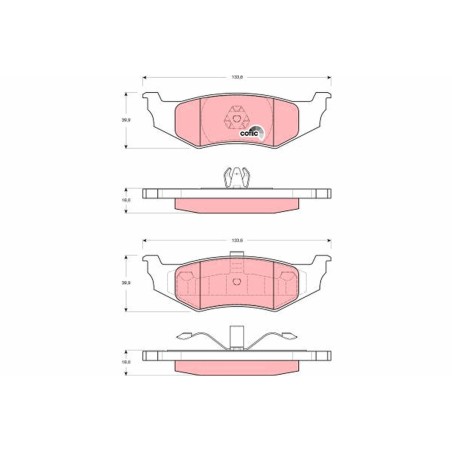 Plaquettes De Frein Arrière Pour Chrysler Concorde PT Cruiser Sebring Dodge