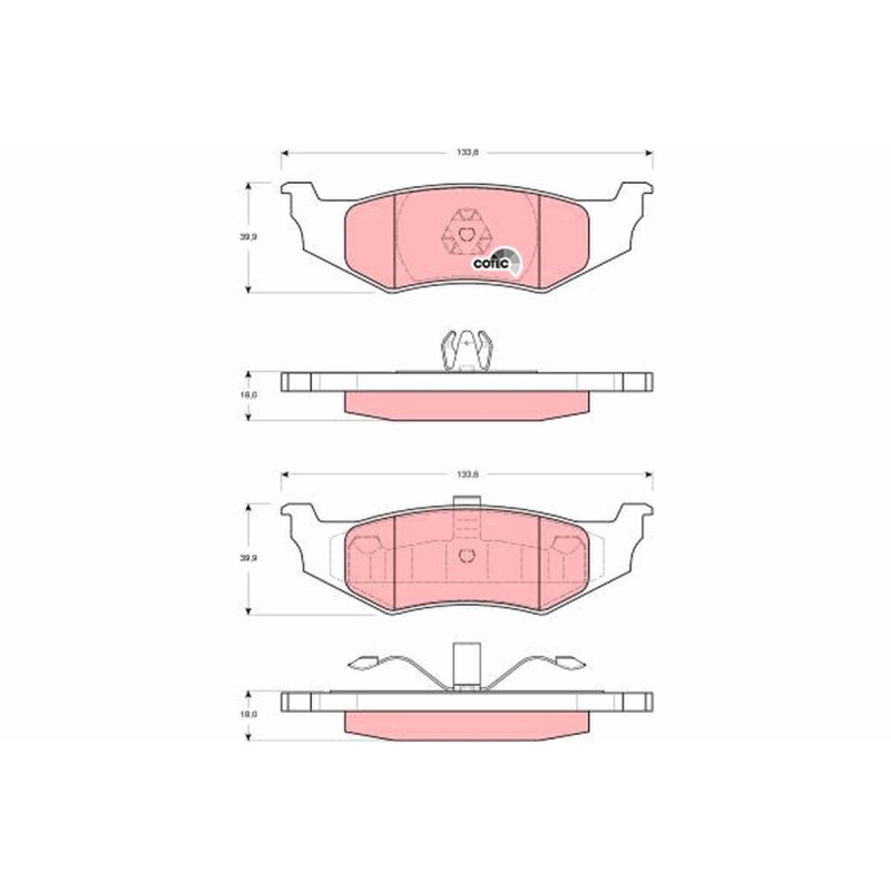 Plaquettes De Frein Arrière Pour Chrysler Concorde PT Cruiser Sebring Dodge