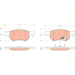 Plaquettes De Frein Avant Pour Chrysler Grand Voyager III Van IV RAM Dodge