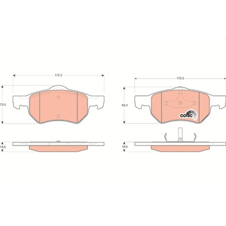 Plaquettes De Frein Avant Pour Chrysler Grand Voyager III Van IV RAM Dodge