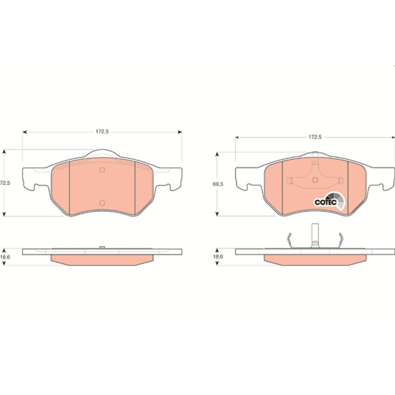 Plaquettes De Frein Avant Pour Chrysler Grand Voyager III Van IV RAM Dodge