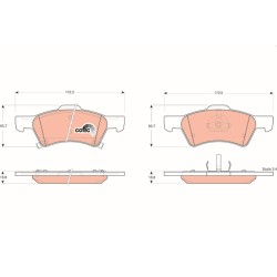 Plaquettes De Frein Avant Pour Chrysler Grand Voyager IV RAM Van Dodge Caravan
