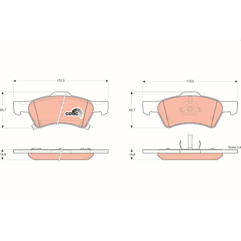 Plaquettes De Frein Avant Pour Chrysler Grand Voyager IV RAM Van Dodge Caravan