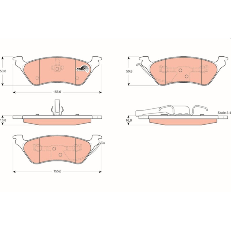 Plaquettes De Frein Arrière Pour Chrysler Dodge Jeep 05019805AA 5019805AA