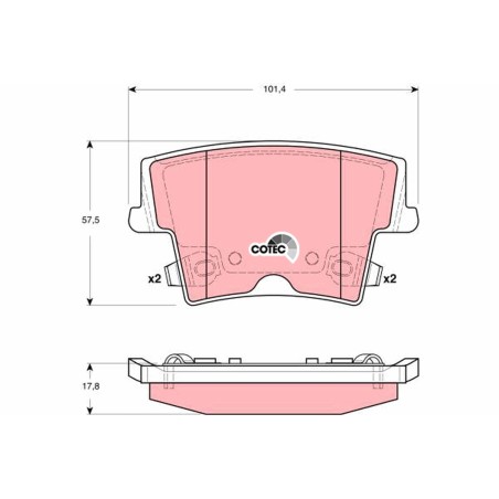 Plaquettes De Frein Arrière Pour Chrysler Dodge Lancia 05175818AA 5142560AA