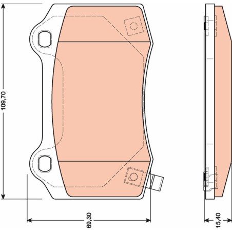 Plaquettes De Frein Arrière Pour Chevrolet Chrysler Dodge Jeep 25940439
