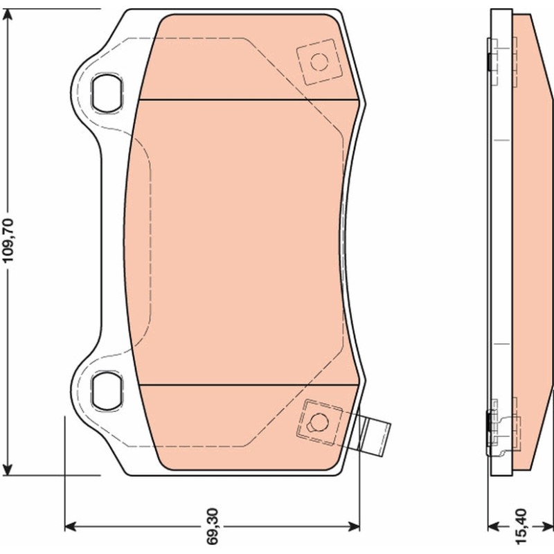 Plaquettes De Frein Arrière Pour Chevrolet Chrysler Dodge Jeep 25940439