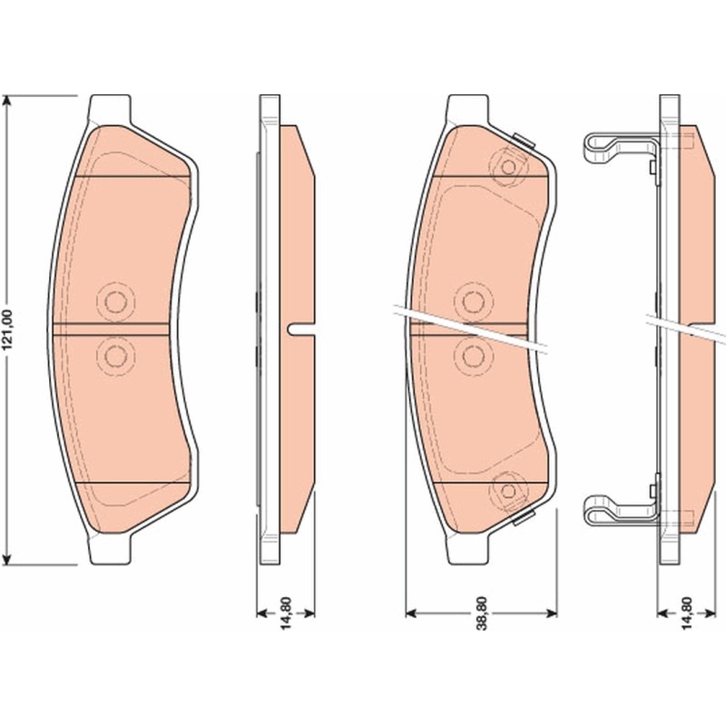 Plaquettes De Frein Arrière Pour Chevrolet Epica Daewoo Tosca 96475028