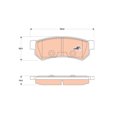 Plaquettes De Frein Arrière Pour Chevrolet Lacetti Nubira Daewoo Gentra Lacetti