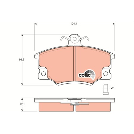 Plaquettes De Frein Avant Pour Fiat Alfa Romeo Autobianchi Lancia 44348791L1