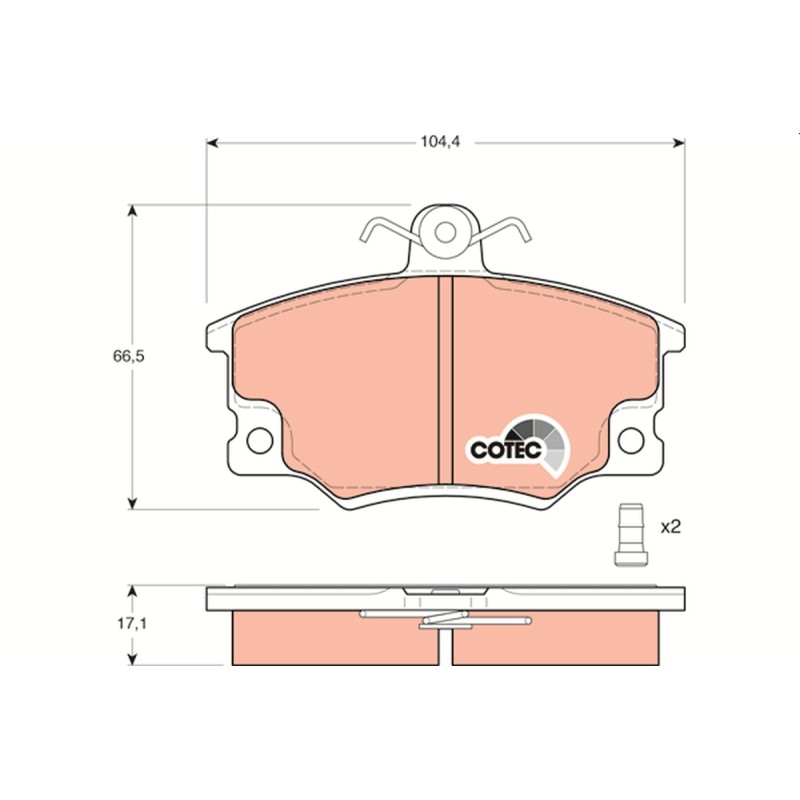 Plaquettes De Frein Avant Pour Fiat Alfa Romeo Autobianchi Lancia 44348791L1