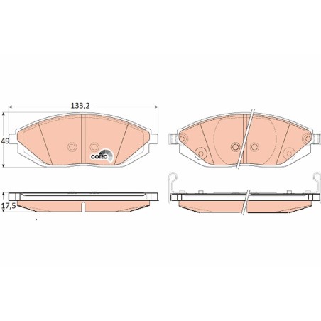 Plaquettes De Frein Avant Pour Chevrolet Spark 42785996 96682858