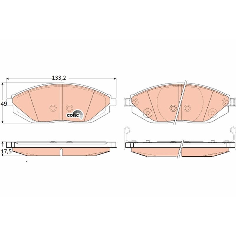 Plaquettes De Frein Avant Pour Chevrolet Spark 42785996 96682858