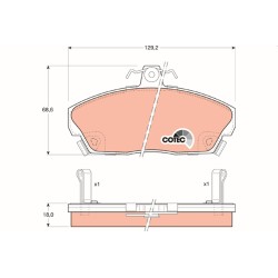 Plaquettes De Frein Avant Pour Honda Lotus MG Rover 25 45022-ST3-E10 GBP90336