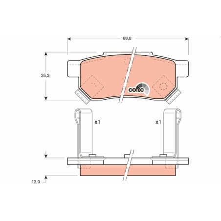 Plaquettes De Frein Arrière Pour Acura Honda Lotus MG 06022-SP8-000 GBP90316