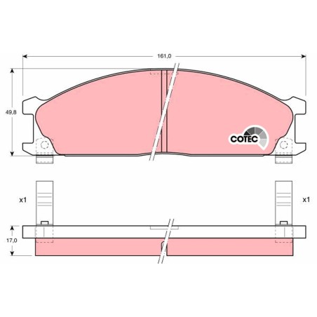 Plaquettes De Frein Avant Pour Nissan 300 ZX Terrano Urvan Vanette Subaru SVX