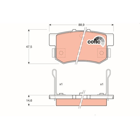 Plaquettes De Frein Arrière Pour Acura Haval H6 Honda Rover 43022-SG0-000