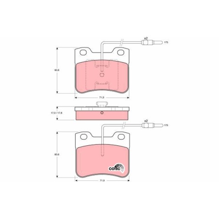 Plaquettes De Frein Avant Pour Citroën AX 95650935 95650937 95650936