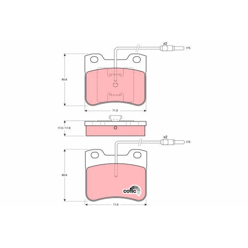 Plaquettes De Frein Avant Pour Citroën AX 95650935 95650937 95650936