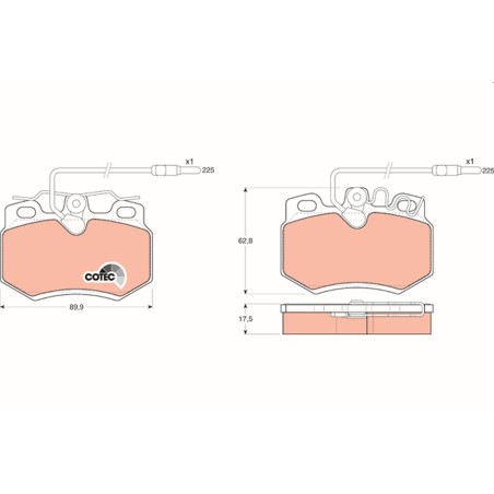 Plaquettes De Frein Avant Pour Peugeot 205 - I II 309 MERCEDES Vito