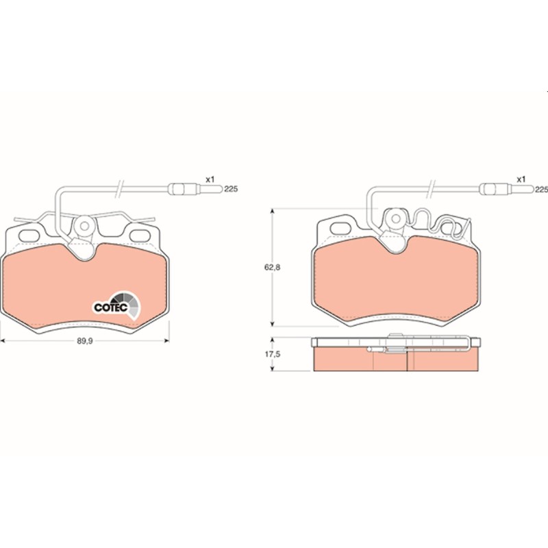Plaquettes De Frein Avant Pour Peugeot 205 - I II 309 MERCEDES Vito