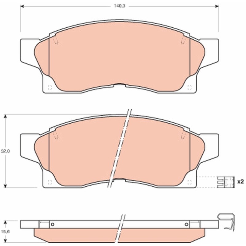 Plaquettes De Frein Avant Pour Toyota MR 2 II 04465-17030 04465-17040