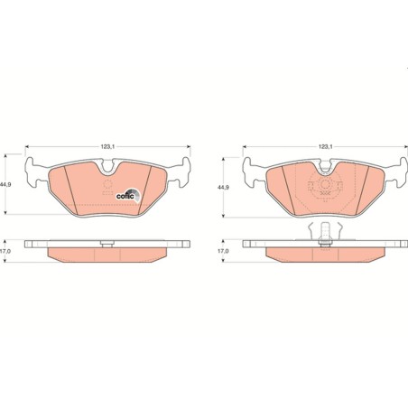 Plaquettes De Frein Arrière Pour BMW Série 3 E30 E36 5 E34 7 E32 Z1 Z3 1158136