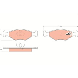 Plaquettes De Frein Avant Pour Fiat Duna Elba Fiorino Penny/Break Innocenti Elba