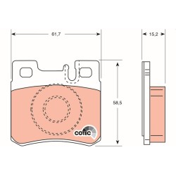Plaquettes De Frein Arrière Pour MERCEDES 124 190 Cabriolet Classe C T-Model E