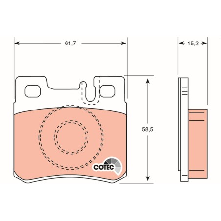 Plaquettes De Frein Arrière Pour MERCEDES 124 190 Cabriolet Classe C T-Model E
