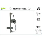 Mécanisme Lève-Vitre Avant Gauche Pour Peugeot 207 Citroën C2 9221-FT 9221-X1