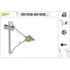 Mécanisme Lève-Vitre Arrière Gauche Pour Seat Ibiza IV 6J4839461B 6J4839461C